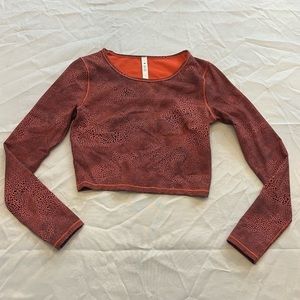 lululemon athletica Red Crop Top